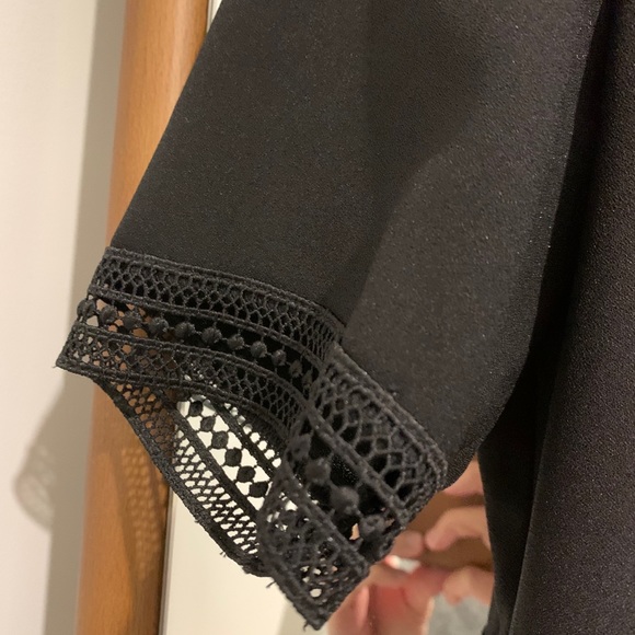 Zara XS black lace peplum blouse - Picture 5 of 7